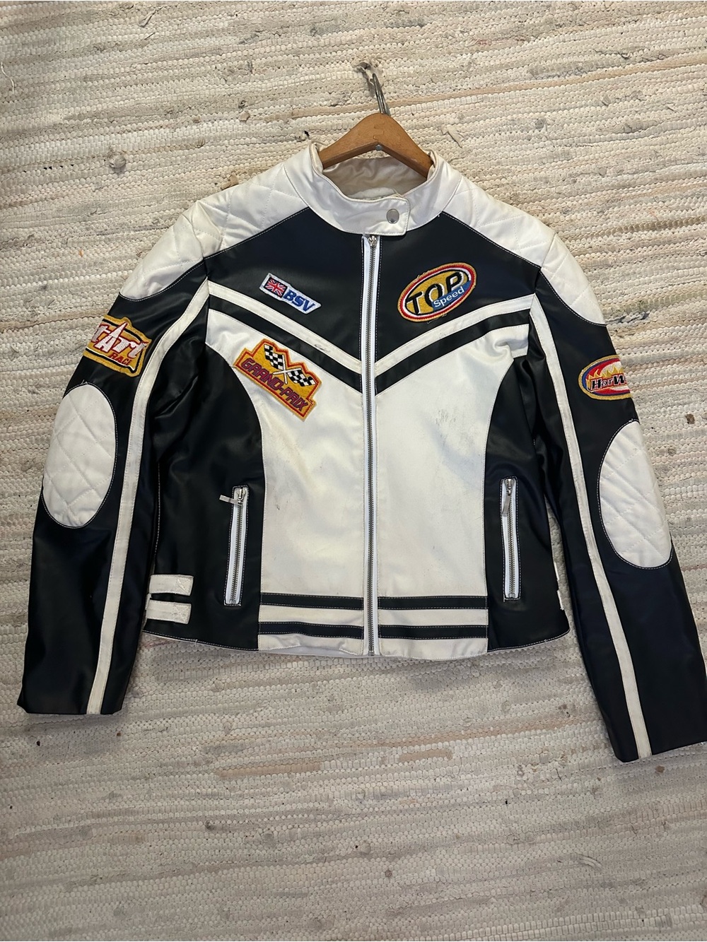 Vintage Moto Biker Leather Jacket